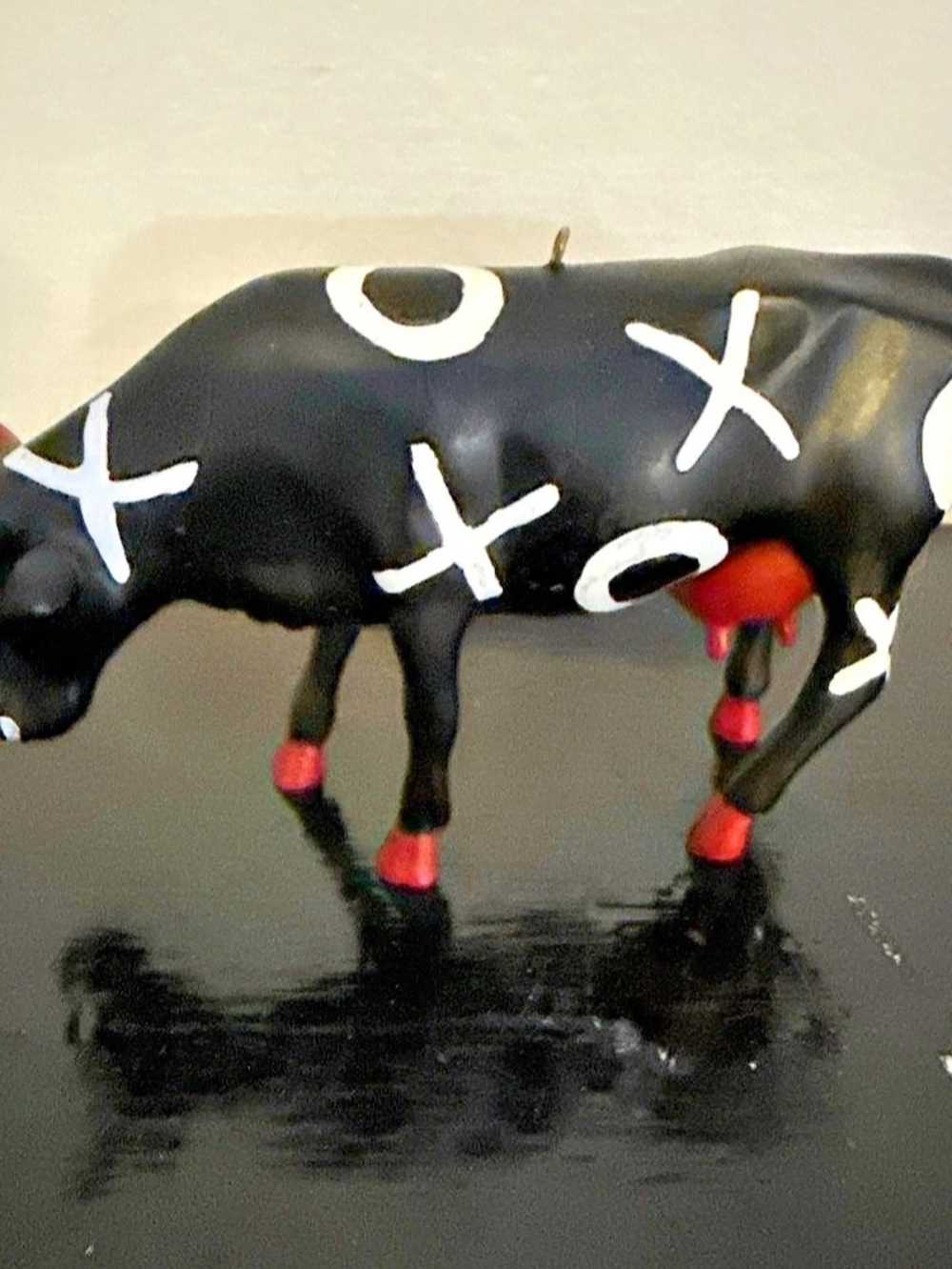 CowParade Hugs & Smooches Black & White Cow Sculpture